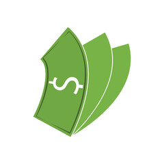 Money dollar vector logo icon illustration  flat design