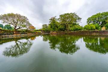 Hue - Vietnam. December 08, 2015. Imperial Enclosure Top choice historic site in Hue, Vietnam.