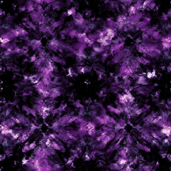 The flower is surrounded by a purple and black swirl pattern