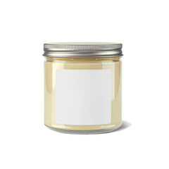 Glass Mason Jar with Blank Label