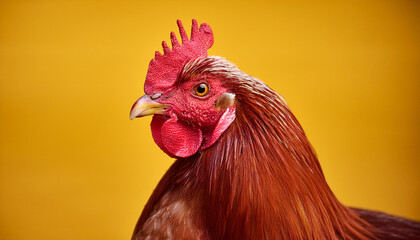 fowl on yellow history remoted one closeup animal