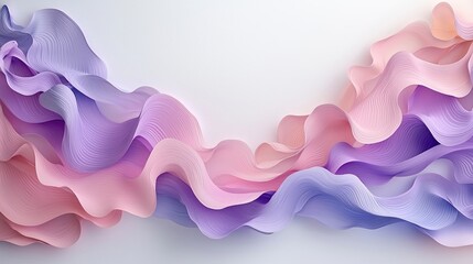 Abstract flowing waves in soft pastel colors create a serene and modern background