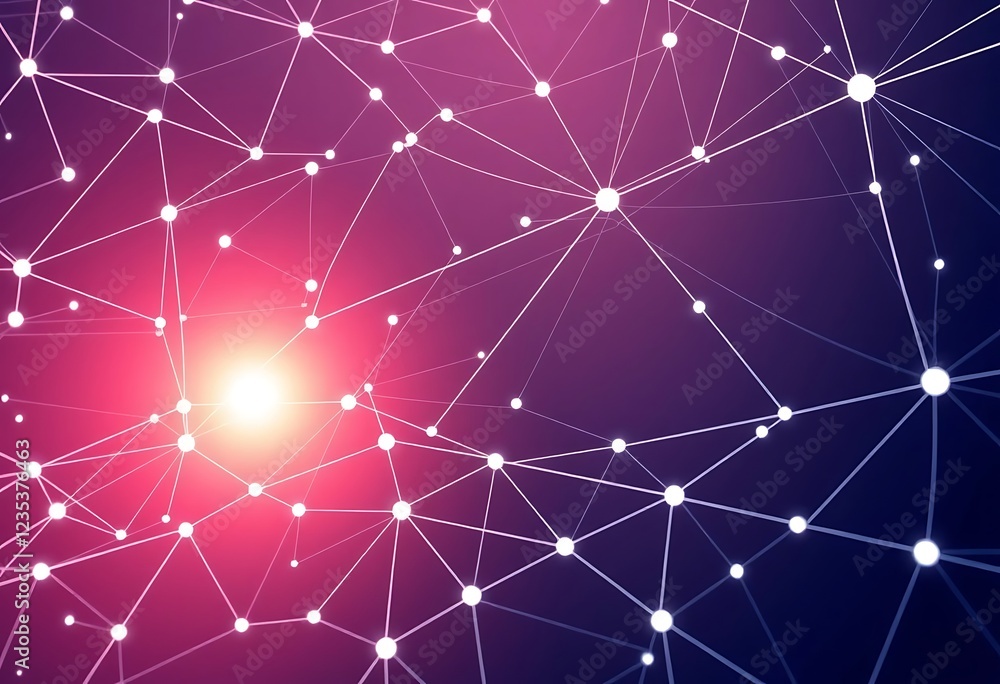 Poster abstract network connection points lines and gradient