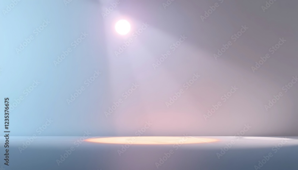 Poster minimalist studio scene with soft lighting and empty space