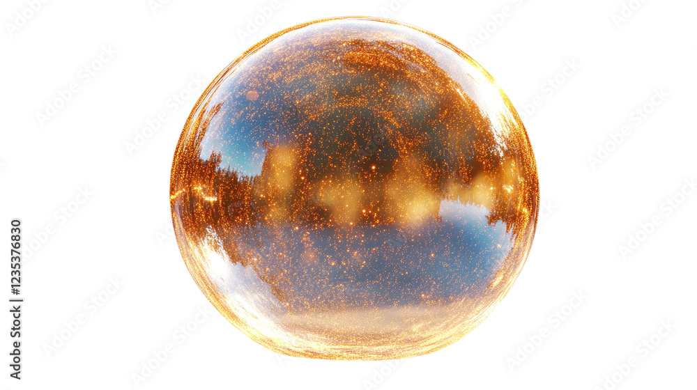 Poster celestial sphere: a captivating abstract image depicting a spherical celestial body with intricate s