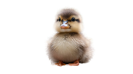 Baby Duckling Portrait: A tiny duckling with soft downy feathers and big curious eyes, capturing the innocence and charm of newborn life.