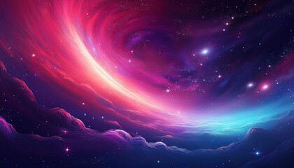 lovely crimson and blue galaxy history with stars generate ai picture