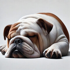 眠るブルドック[generativeAI]