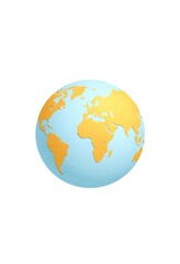 Naklejka premium A Simple Stylized Earth Globe Illustration