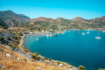 Resort town Selimiye on the south west coast of Turkey on the Bozburun Peninsula. 