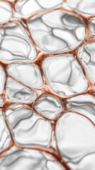 Intricate patterns of liquid fluid showcasing vibrant copper textures