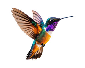 Vibrant Hummingbird on Transparent Background