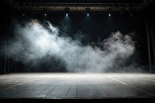 Ethereal mist floats above a dark canvas, dark reverberation, mysterious aura