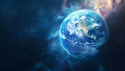 Naklejka premium Planet Earth Viewed From Space Showing North America