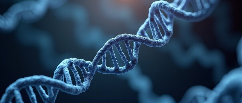 A double helix structure composed of nucleotides, storing genetic information