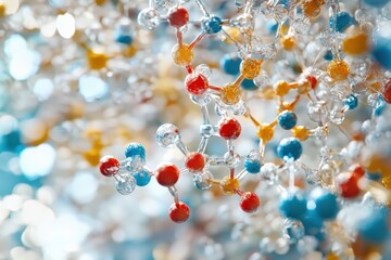 Colorful molecular structure representing scientific research and innovation in chemistry
