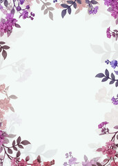 frame with pink flowers