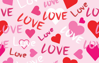 Valentine pattern seamless fabric Valentine day. love font pattern vector heart lover. Designed for background ,wallpaper ,valentine pattern ,clothing ,anniversary ,fabric ,sweetheart ,couple ,card