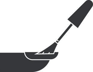 Isolated pictogram of nail polish representing a symbol of women's beauty and elegance