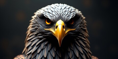 Naklejka premium Majestic bird of prey, symbol of freedom and strength