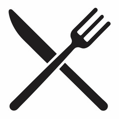 Crossed Fork and Knife Icon for Dining