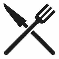 Crossed Fork and Knife Icon for Dining