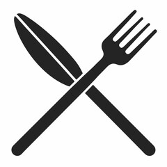 Crossed Fork and Knife Icon for Dining