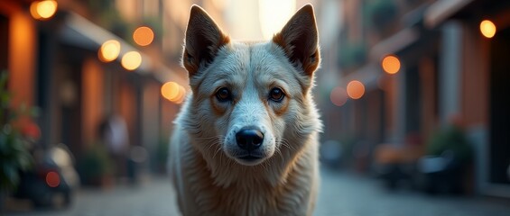 A loyal companion with a gentle gaze