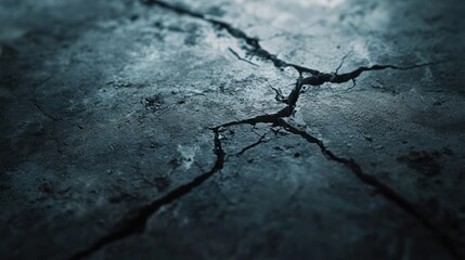 Dark Cracked Surface: A Textured Abstract