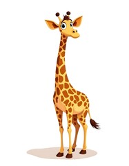 Adorable Cartoon Giraffe Illustration Perfect for Kids