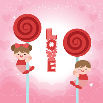 child with lollipop
