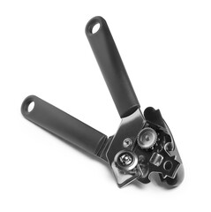 One can opener isolated on white. Kitchen utensil