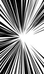 Abstract radial burst lines background, zoom effect, speed motion