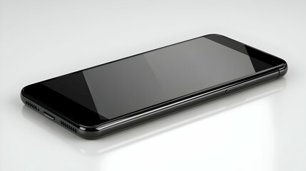 Sleek Black Smartphone 3D Render Product Mockup