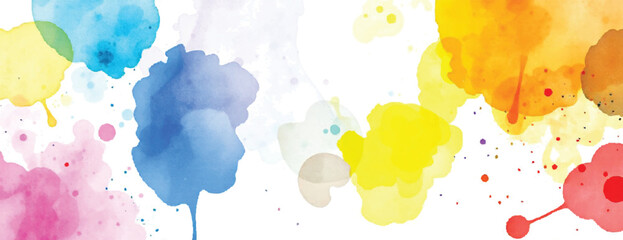 Holi colorful abstract liquid watercolor background with artistic, paint, splashes, grunge, splatter, texture, powder, Artwork for creative banner, card, template, effect, ink, blot design vector