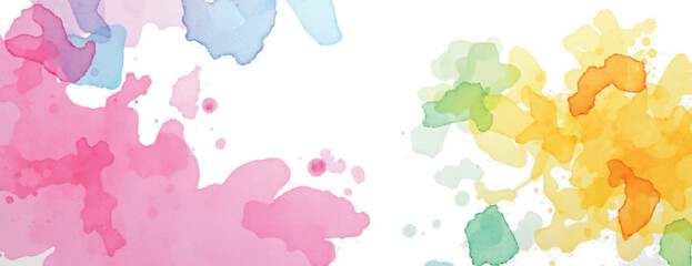 Holi colorful abstract liquid watercolor background with artistic, paint, splashes, grunge, splatter, texture, powder, Artwork for creative banner, card, template, effect, ink, blot design vector