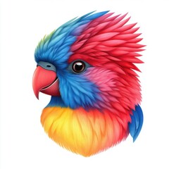 Obraz premium Vibrant and Colorful Parrot Portrait with Bright Feathers and Unique Patterns
