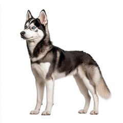 Fototapeta premium Majestic Siberian Husky with Striking Blue Eyes