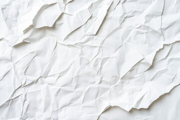 Obraz premium Close-up of crumpled white paper texture.