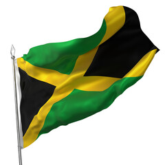 
Jamaican flag waving in the wind