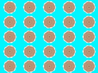 ビスケットがたくさんある背景素材、かわいい手描きのイラスト