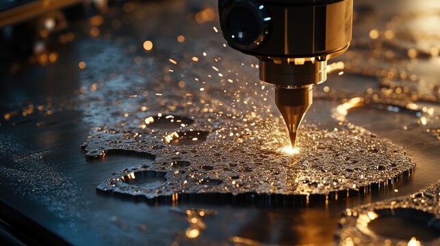 Laser Cuts Metal, Creates Sparkles