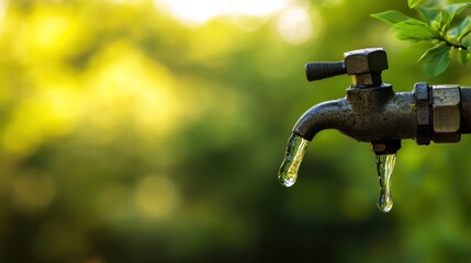 Dripping Tap, Nature's Gentle Reminder: Conserve Water