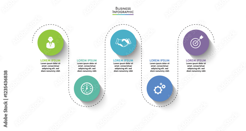 Wall mural business data visualization. timeline infographic icons designed for abstract background template mi