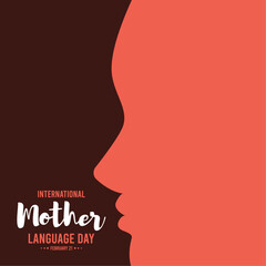 International mother language day. February 21. Poster or banner design background. © GojinGo