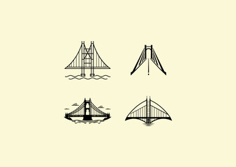 Vector illustration of Bridge Logo Design