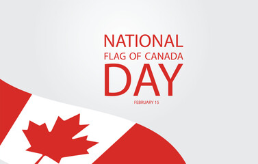 A vibrant illustration of the National Flag of Canada