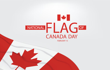 A vibrant illustration of the National Flag of Canada