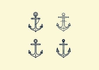 Vector illustration of Anchor Logo Design