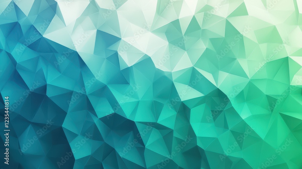 Poster abstract teal green geometric triangular pattern background